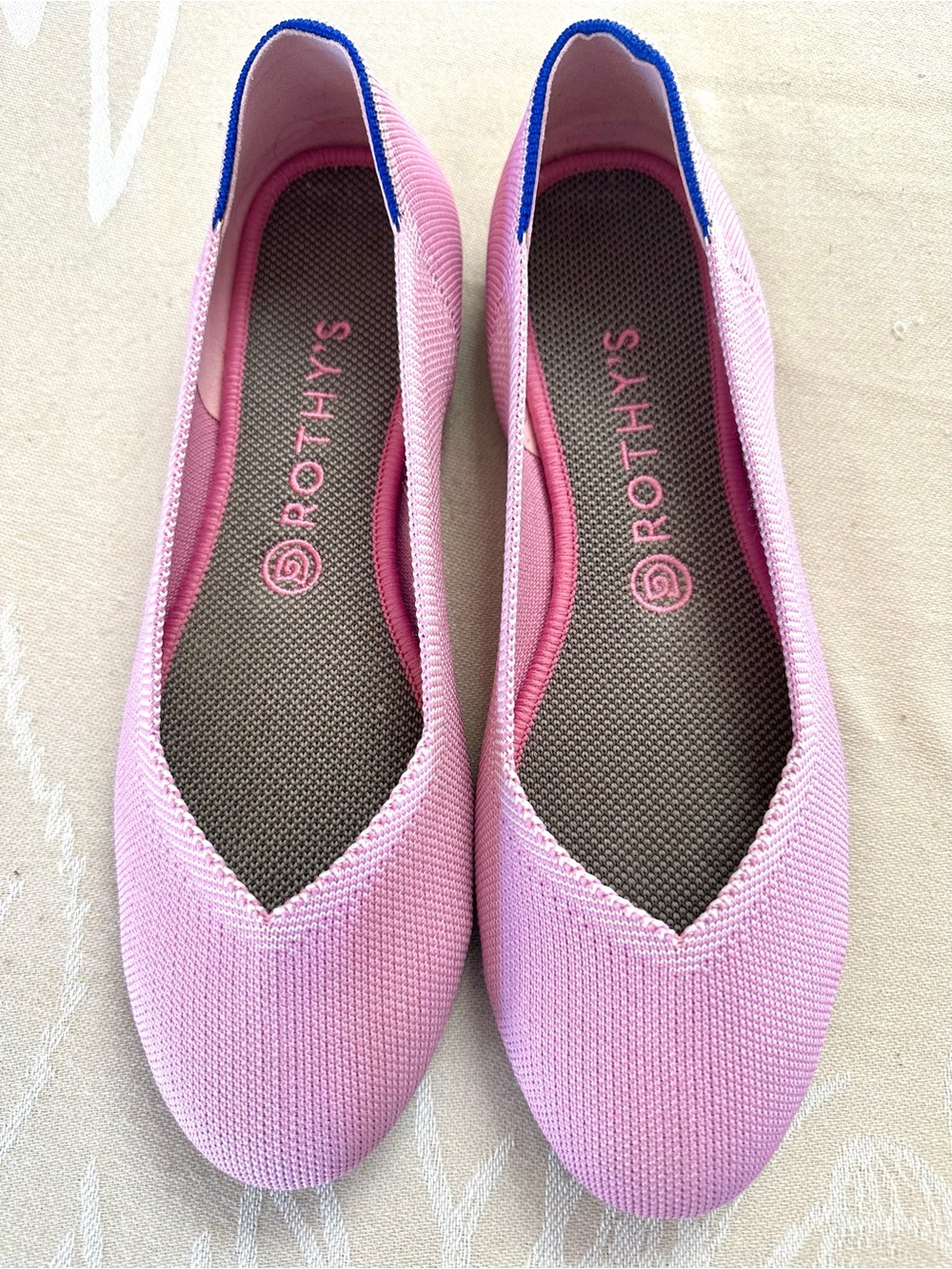 Rothy’s The Flat Pink Knit Ballet Flats Size 9.5 Washable - Picture 2 of 6